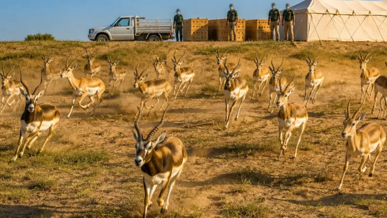 Gujarat releases 20 blackbucks into Banni grasslands to restore native herbivore community