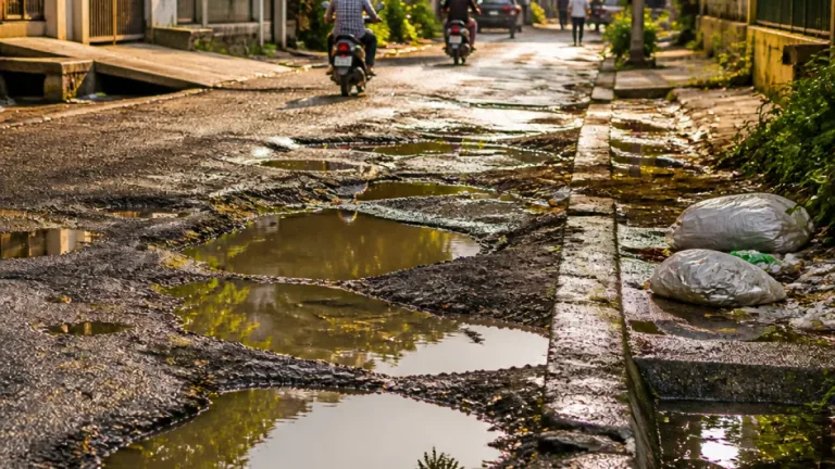 Gurugram residents of Sushant Lok 2 raise alarm over damaged roads, drainage and services