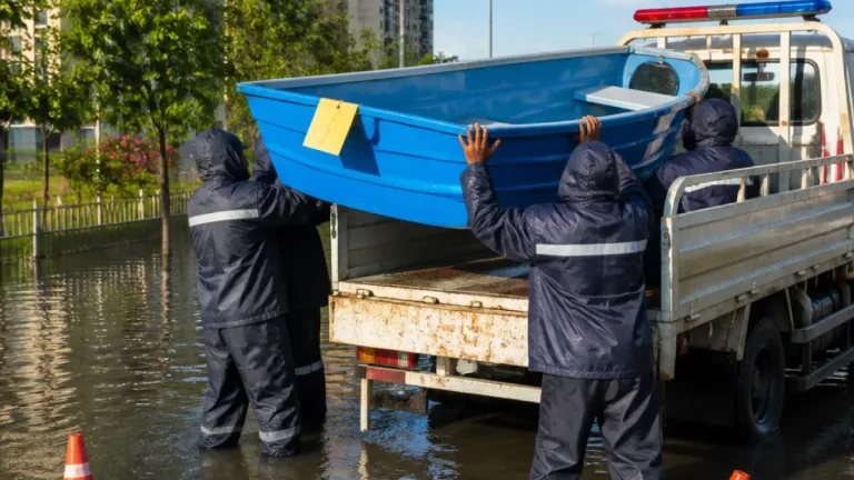 Gurugram: Traffic police seize Cars24 boat on flooded road, firm fined ₹50,000