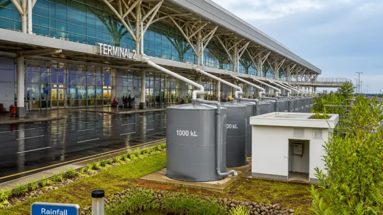Guwahati airport ramps up rainwater harvesting; Terminal 2 meets 28% of July water need