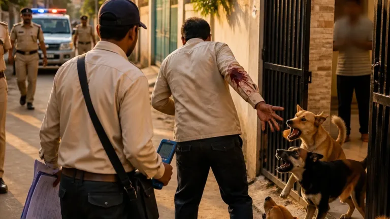 Gwalior: Power department staff assaulted, set upon by three dogs while taking meter reading