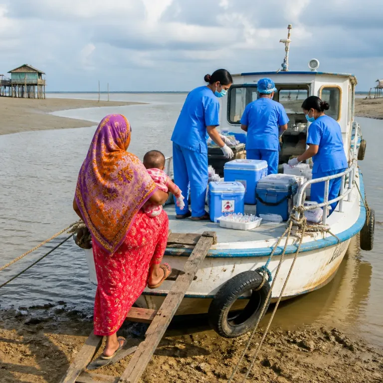 Mobile boat clinics in Assam bring essential maternal, infant and primary care to river islands