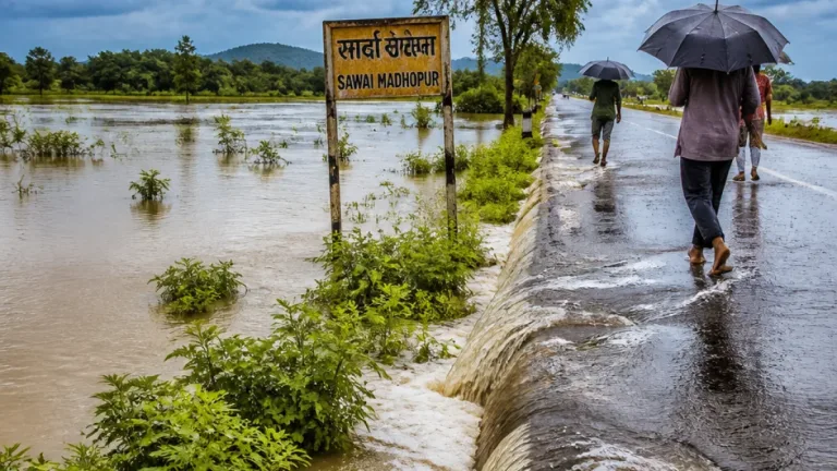 Heavy to very heavy rain lashes eastern Rajasthan; Khandar records 130 mm, more showers likely