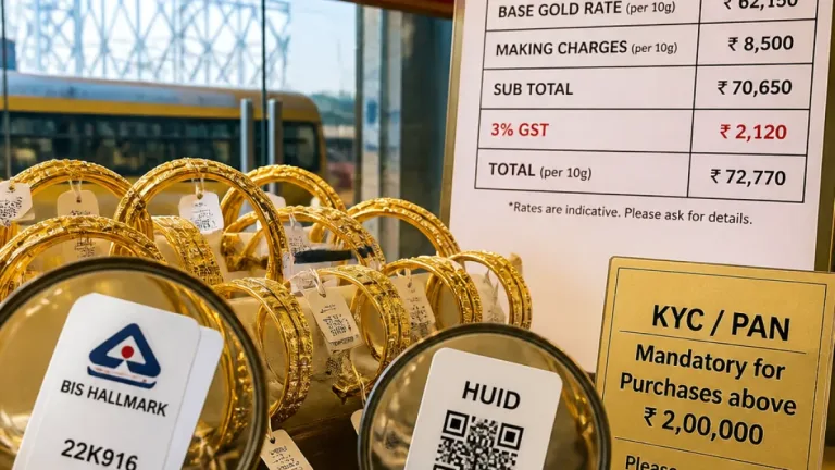 Howrah buyers urged to check BIS hallmarks, making charges and GST before buying gold