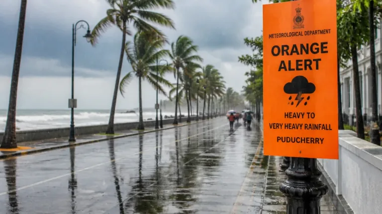 IMD issues orange alert for heavy to very heavy rain over Puducherry, Karaikal