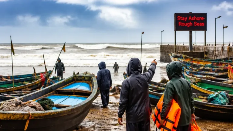 IMD warns fresh low‑pressure area; heavy rain to lash Odisha till August 17, fishermen urged to stay ashore