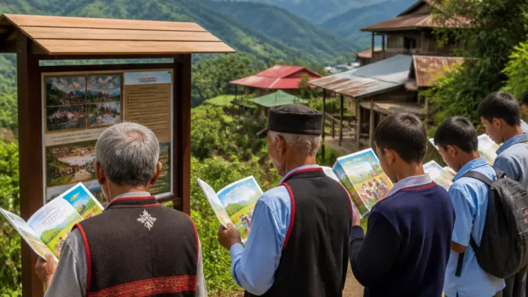 INTACH unveils tourist and heritage signage at Longkhum, distributes Ao vernacular storybook