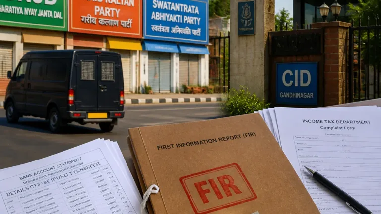 IT Dept FIRs name three Gujarat parties in alleged ₹1,869 crore donation–tax evasion scheme