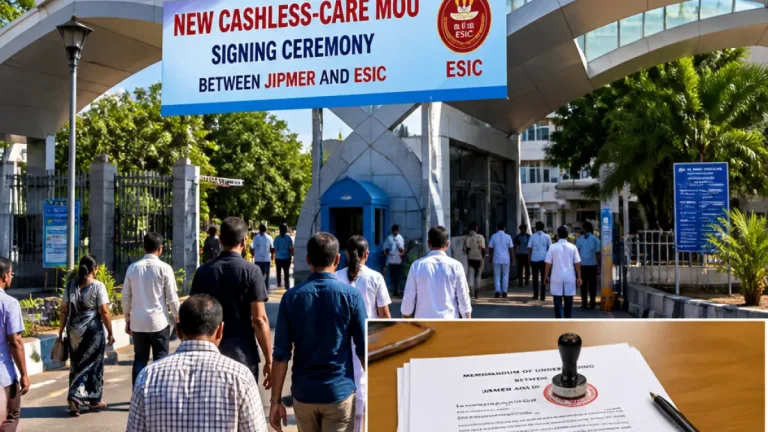 JIPMER, ESIC sign MoU to provide cashless outpatient and inpatient care in Puducherry