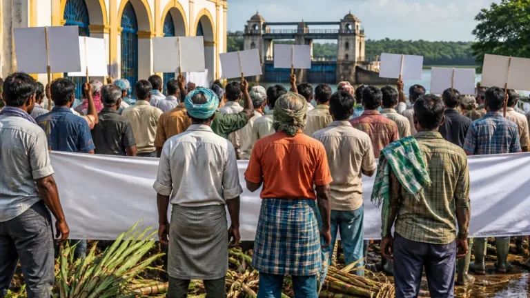 Karnataka farmers protest CWRC order to release 12,000 cusecs to Tamil Nadu, demand Mekedatu directive