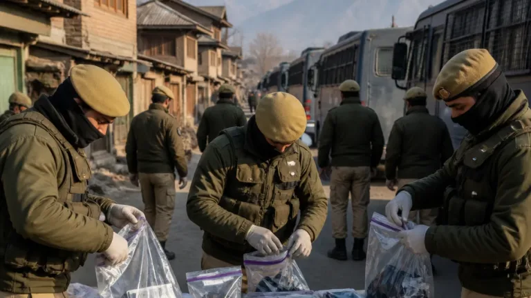 Kashmir police conduct coordinated raids across five districts in terror‑related probe
