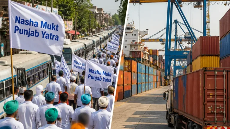 Kejriwal says drug fight must begin at Mundra Port, not Punjab; slams BJP yatra
