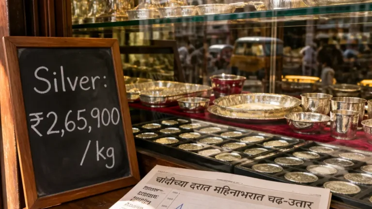Kolhapur silver rates climb to ₹2,65,900 per kg; volatility seen across months