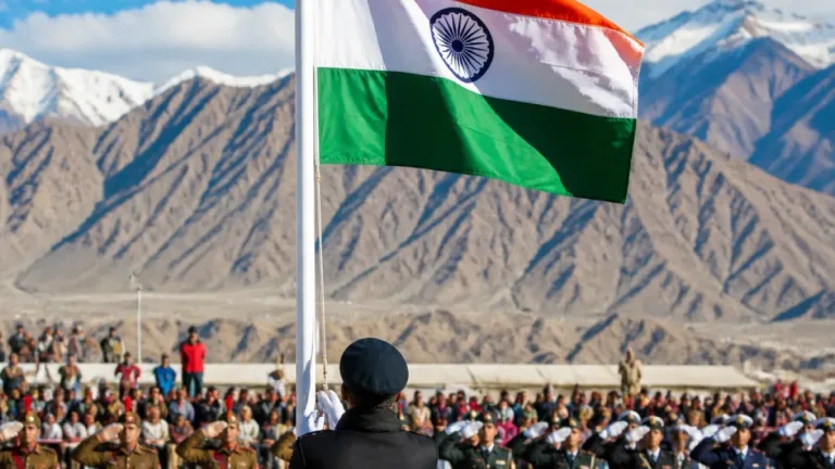 L-G Saxena hoists tricolour in Leh, outlines development gains and priorities for Ladakh