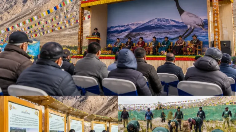 Ladakh launches country’s first Black‑Necked Crane Festival, stresses wetlands protection