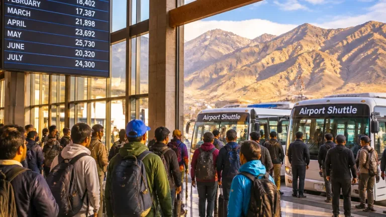 Ladakh logs over 3.30 lakh tourists Jan–July 2026 as June, July each top 1 lakh
