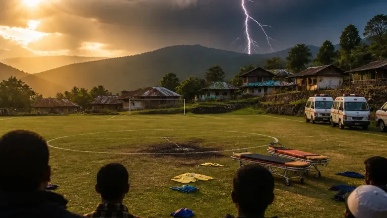 Lightning strike kills two brothers, injures eight during football match in West Khasi Hills