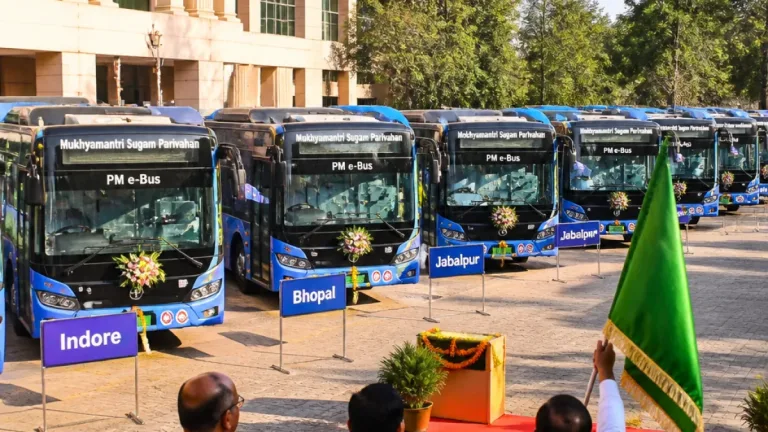 Madhya Pradesh flags off 351 buses under Mukhyamantri Sugam Parivahan and PM e-Bus services