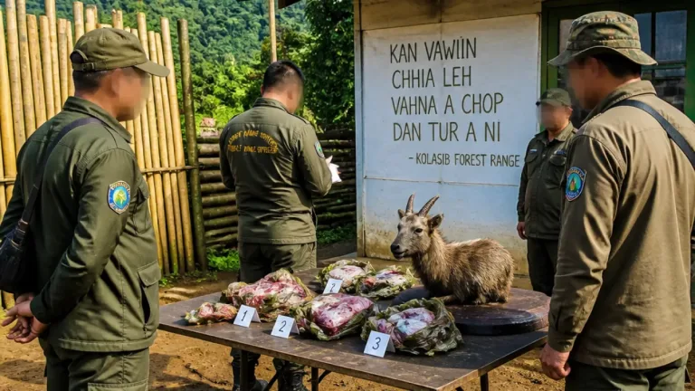 Man held in Kolasib for alleged poaching of Mizoram’s protected serow