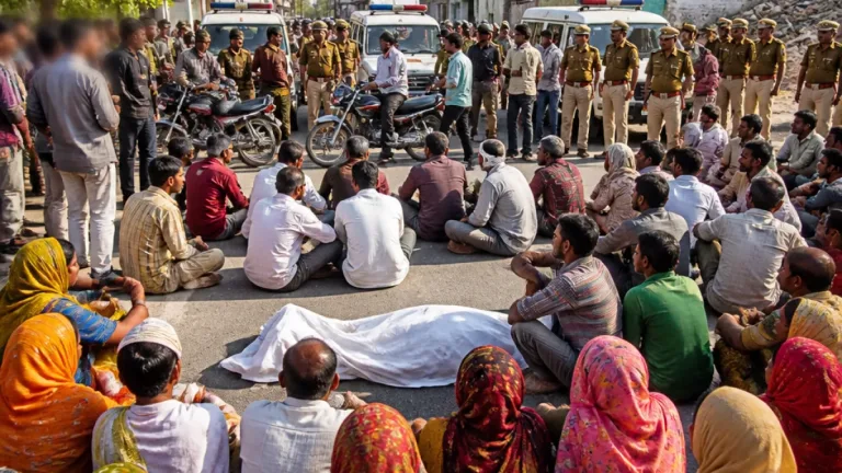 Meerut: Family blocks road after 22-year-old shot dead near Hastinapur police station