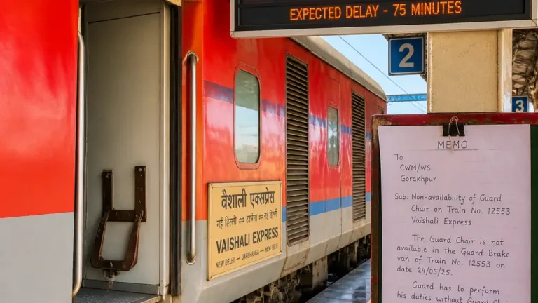 Missing guard‑coach chair delays Vaishali Express at Gorakhpur; official records show hour‑plus hold‑up