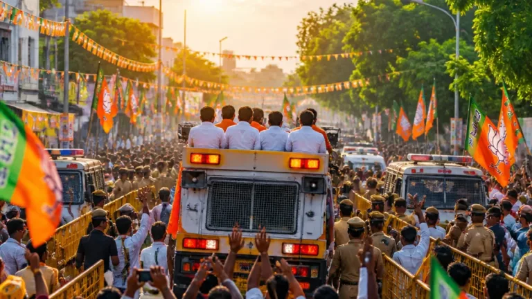 Modi holds large Puducherry roadshow as NDA intensifies campaign days before April 9 polls