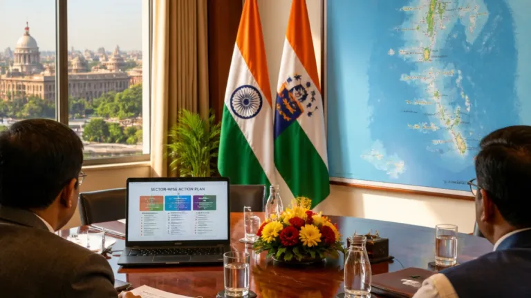 MP Bishnu Pada Ray and Lt Governor Dinesh Sharma hold detailed talks in Delhi on A&N development plan