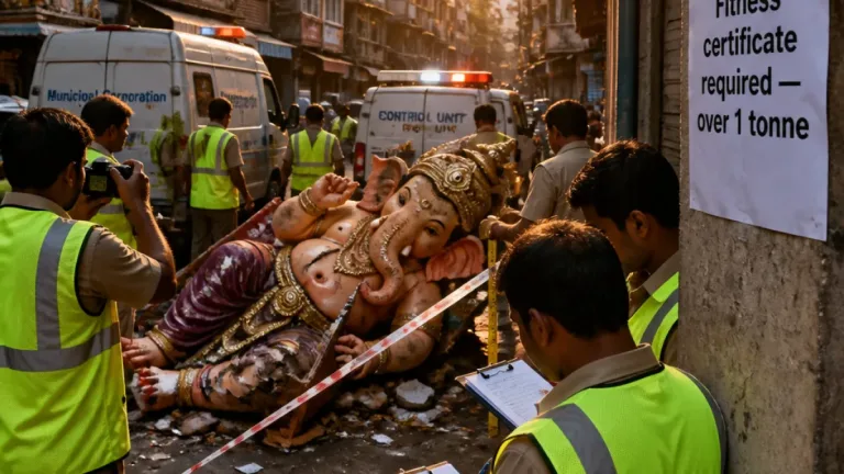 Mumbai civic body to require fitness certificates for Ganesh idols over 1 tonne after Bhuleshwar accident