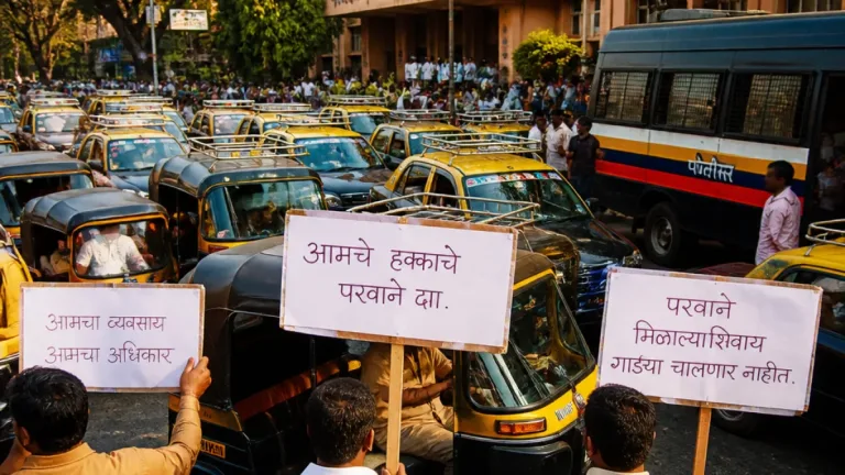 Mumbai drivers protest rumours of heavy Marathi fines; CM moves to calm fears