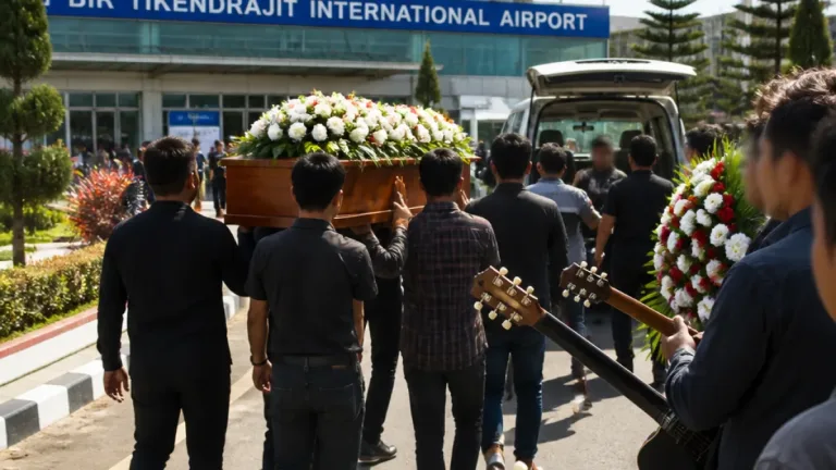Musician Chongtham Vikram Singh laid to rest in Imphal as family seeks justice, refrains from politicising case