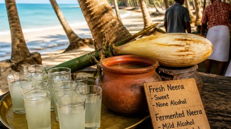 Neera in Lakshadweep: traditional coconut sap drink turns mildly alcoholic if left 4–5 hours