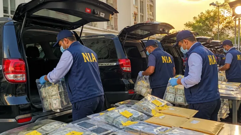 NIA raids 13 sites in Tamil Nadu, Mizoram linked to 6-tonne meth seizure; cash, devices seized