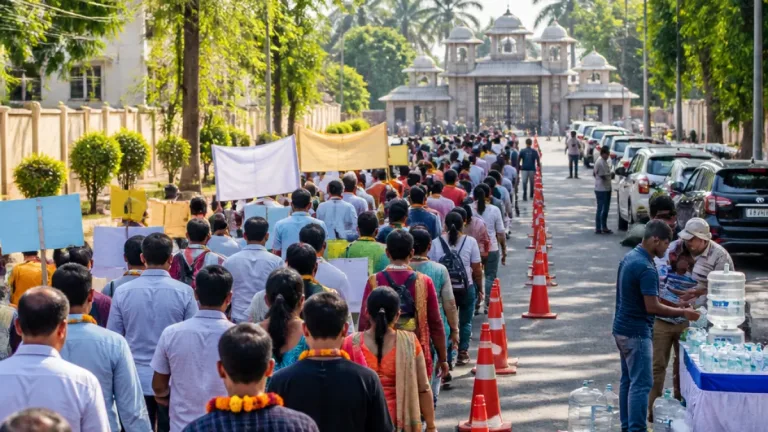 Non‑govt college lecturers march to Bhubaneswar, demand grant‑in‑aid; warn of indefinite fast