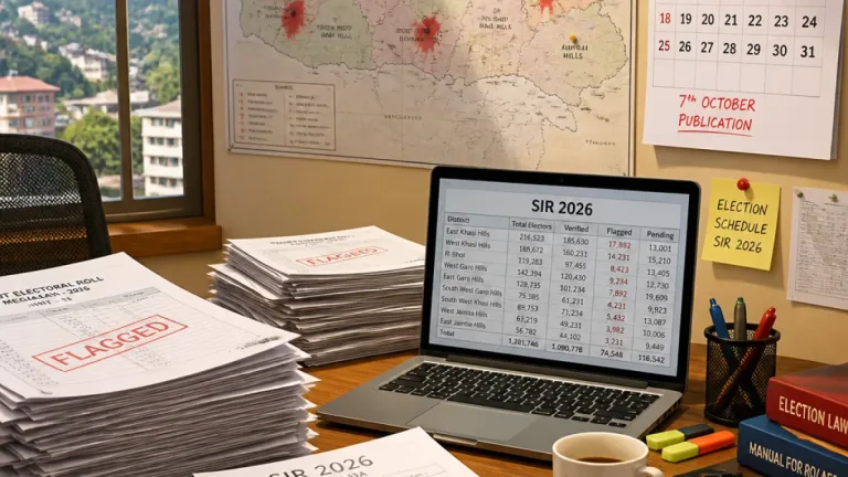 Over 6.5 lakh electors in Meghalaya flagged for detailed scrutiny in SIR 2026
