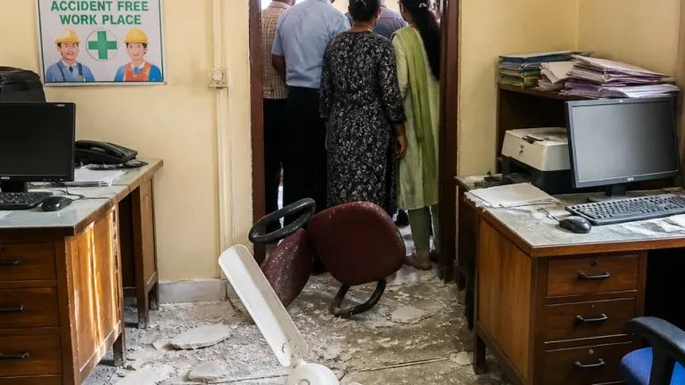 Panaji: Ceiling fan collapses in Social Welfare office; woman data-entry worker injured