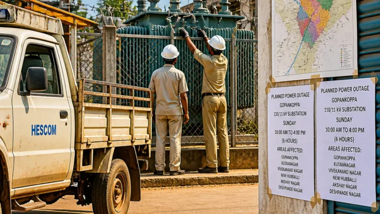 Planned Saturday power outage to hit wide areas of Hubballi; HESCOM cites maintenance