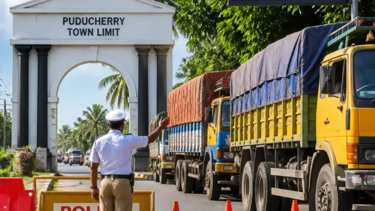 Puducherry bars heavy vehicles from town during morning and evening peak hours, SSP says