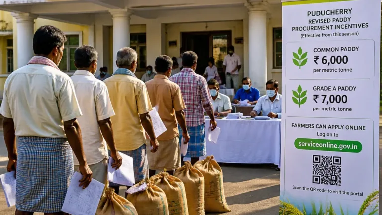 Puducherry CM launches online portal for certificates; paddy incentives raised for 3,600 farmers
