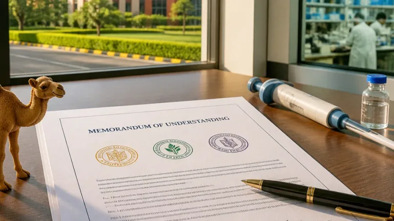 Pune's NIV Signs MoU with NRCC Bikaner to Study Camel Viral Diseases, Explore Camel Nanobodies
