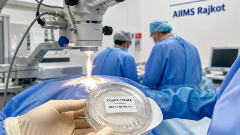 Rajkot AIIMS performs first corneal transplant, expands ophthalmic services for Saurashtra