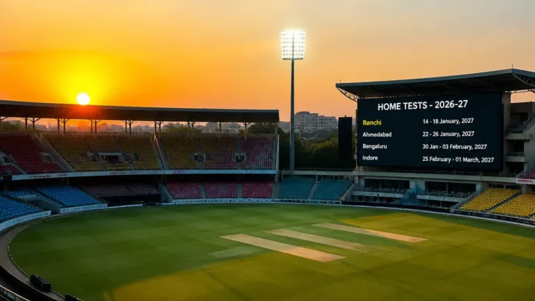 Ranchi Test for Border–Gavaskar Trophy 2027 May Be Shifted Over Early Sunset Concerns