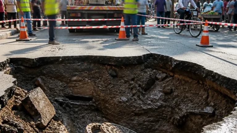 Repeated road cave-ins raise safety concerns in Ludhiana, residents demand proper probe