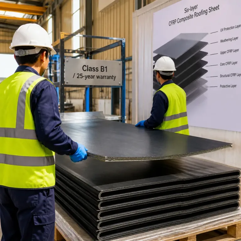 India begins local manufacture of six‑layer CFRP hybrid roof; company claims long life, low maintenance