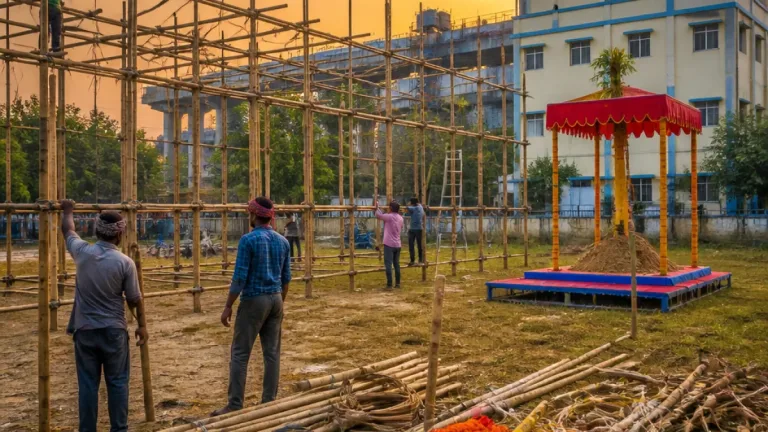 Siliguri’s Central Colony begins preparations for 64th Durga Puja; venue shifted to Barrack Colony ground