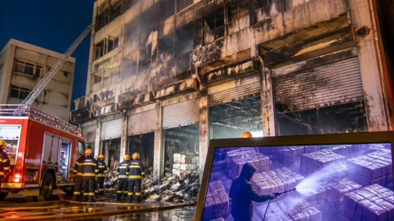 Surat textile market fire treated as arson; police identify suspect from Maharashtra
