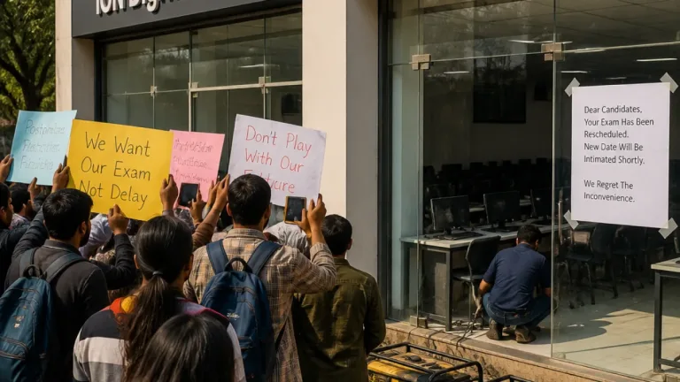 Technical failures at two Jaipur centres disrupt NEET‑PG 2026; candidates protest, test rescheduled