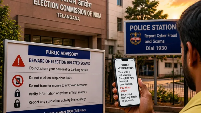 Telangana CEO warns voters of fake ECI messages seeking banking details; advises reporting to police