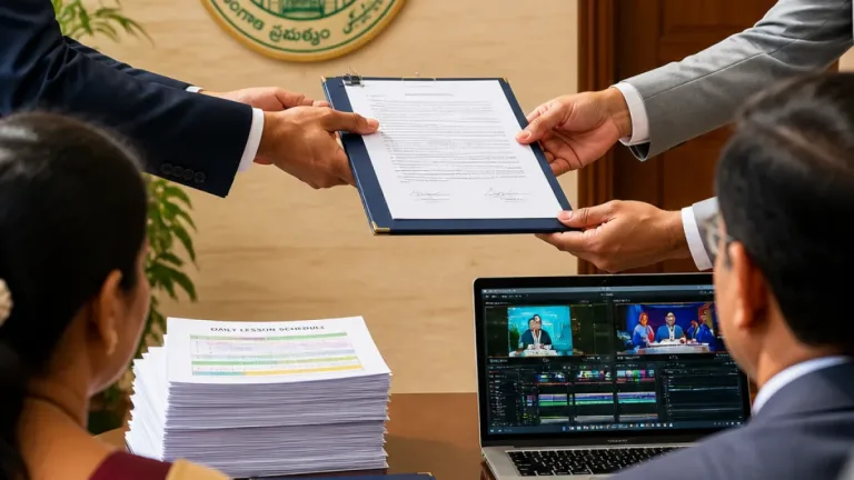 Telangana inks MoU with T‑SAT to broadcast digital lessons to about 28,000 government schools