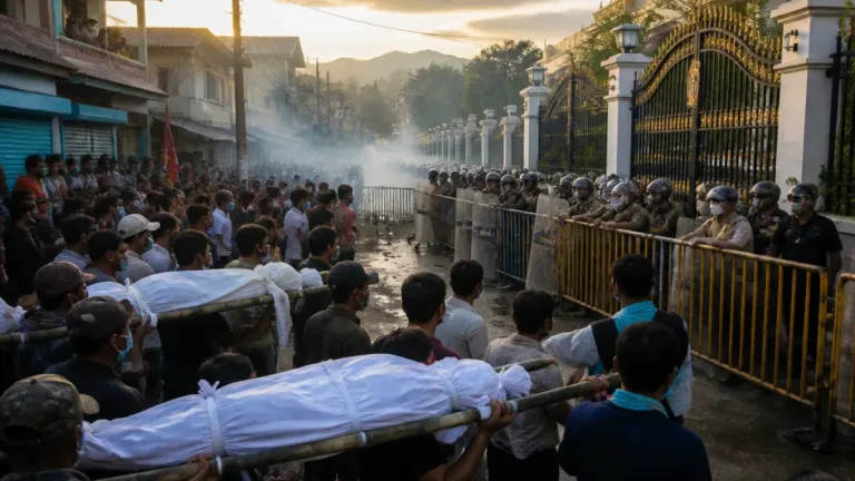 Thousands across Imphal valley stage 'sound protest' against killings, demand restoration of peace