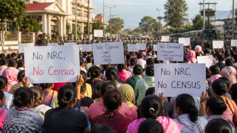 Thousands in Imphal press for NRC update before census, citing displacement and delimitation concerns